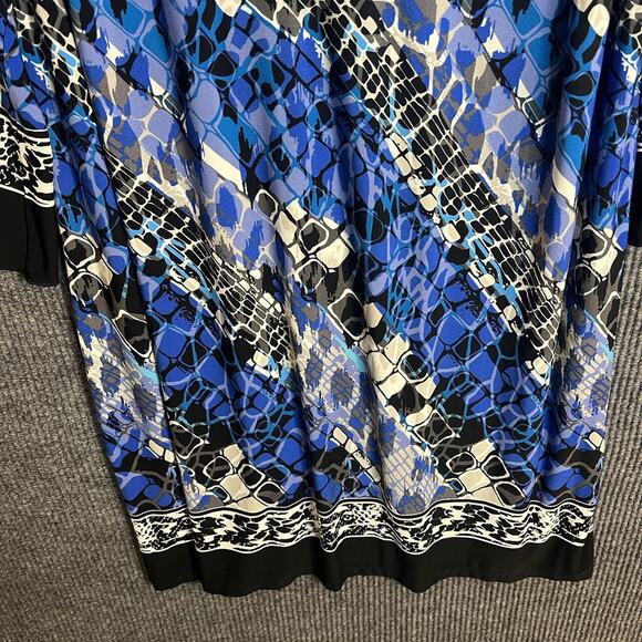 Saint Tropez West Womens Printed Shift Dress Plus Size 20W Multi Color Stretch - Picture 4 of 11